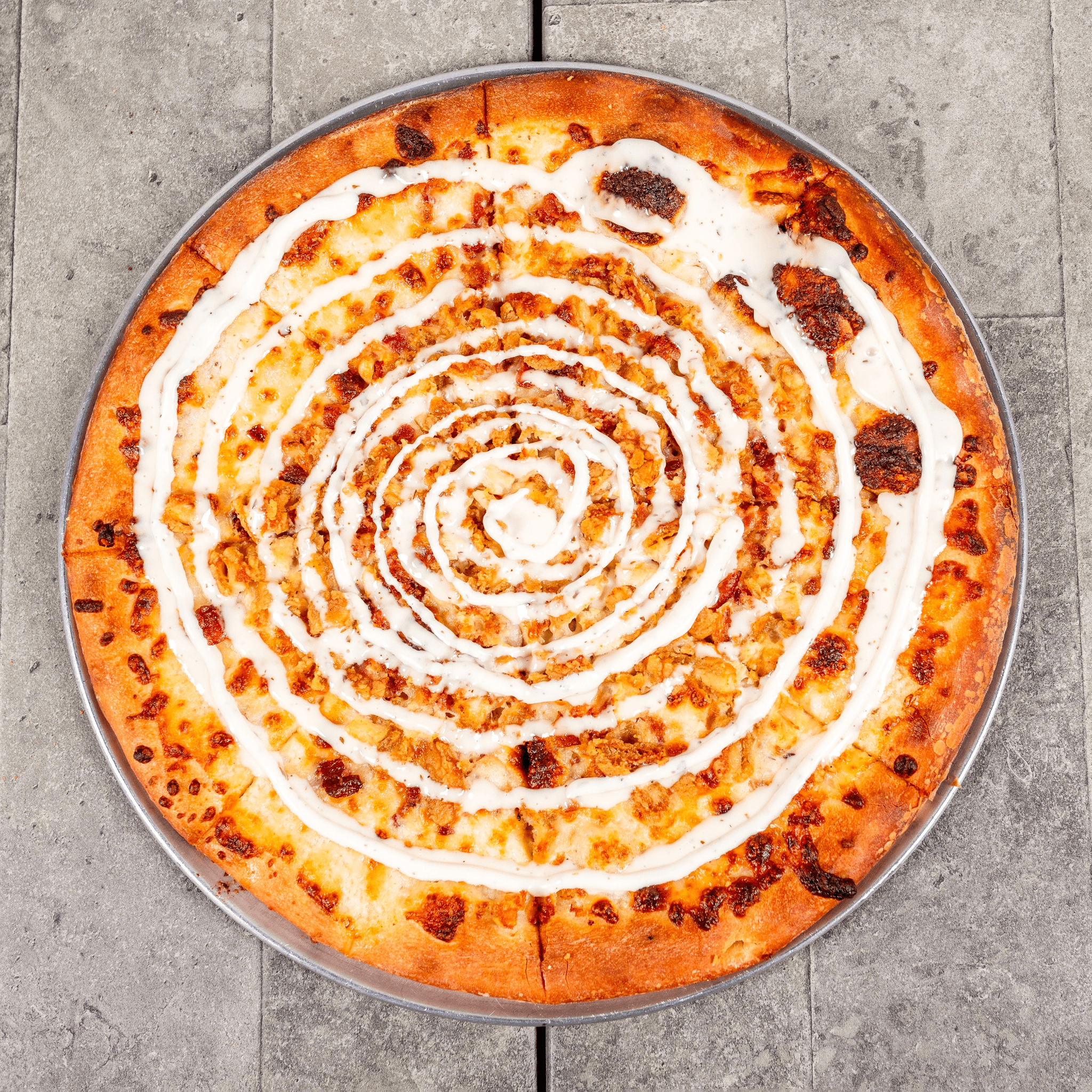 Chicken Bacon Ranch Pizza.